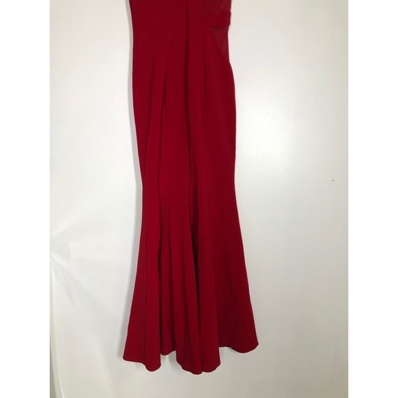 Jay Godfrey Rockefeller Dress Sleeveless V-Neck Evening Gown Maxi Red Size 2 - Picture 6 of 10